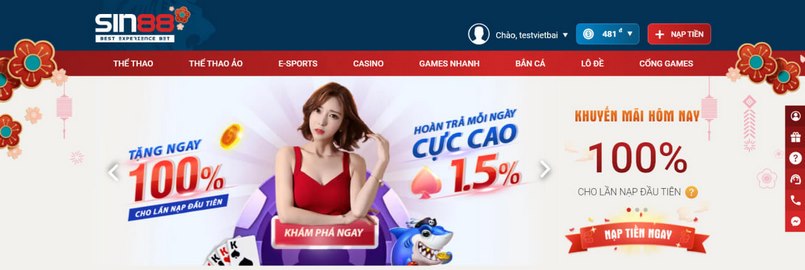 Nhà cái cung cấp nhiều chương trình khuyến mãi đỉnh cao